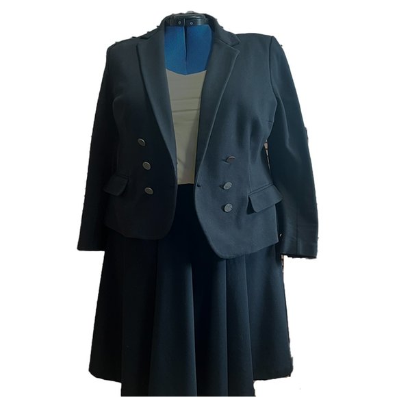 Plus Size Womens Double Breasted Black Lined Jacket Size 1x - Picture 2 of 3